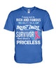 Image of I'm A Breast Cancer Survivor And That's Priceless Limited Classic T- Shirt - Hoodie - Guys V-Neck