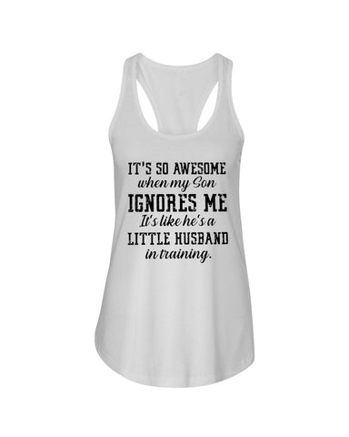 Little Husband In Training T-Shirt - Unisex Tank Top - Ladies Flowy Tank