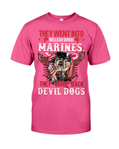 Belleauwood Marines - Devil Dogs T-Shirt - Guys Tee - Unisex Long Sleeve