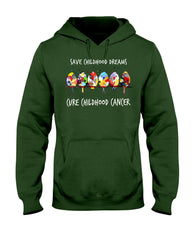 Save Childhood Dreams Cure Childhood Cancer T-Shirt - Hoodie - Ladies Tee