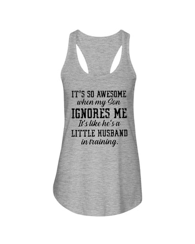 Little Husband In Training T-Shirt - Unisex Tank Top - Ladies Flowy Tank