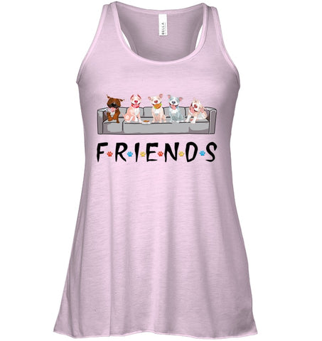 Pit Bull Friends T-Shirt - Ladies Flowy Tank - Hoodie