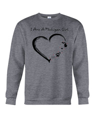 Michigan Girl Heart T-Shirt - Sweatshirt - Unisex Tank Top