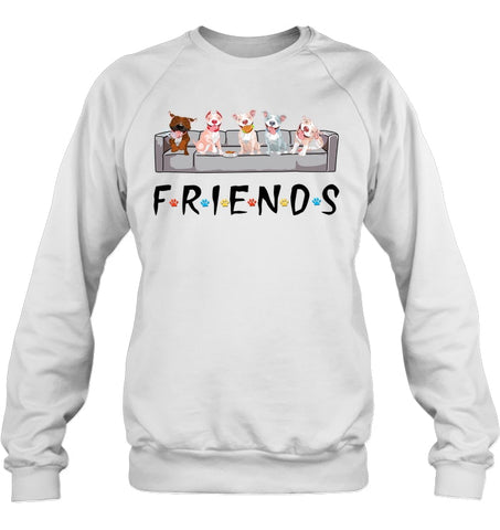 Pit Bull Friends T-Shirt - Unisex Long Sleeve - Sweatshirt