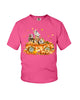 Image of Dogs Reunion On Pumpkin Car T-Shirt - Ladies Flowy Tank - Youth Tee