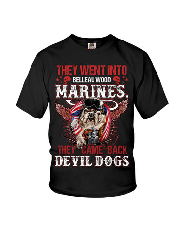 Belleauwood Marines - Devil Dogs T-Shirt - Ladies Flowy Tank - Youth Tee