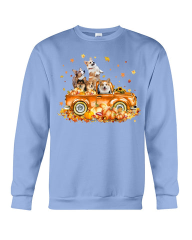 Dogs Reunion On Pumpkin Car T-Shirt - Sweatshirt - Unisex Tank Top