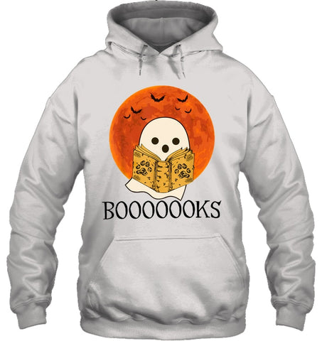 Boo Loves Booooooks T-Shirt - Hoodie - Unisex Long Sleeve