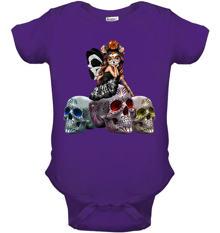 Colorful Skull Of Three Girls T-Shirt - Sweatshirt - Baby Onesie