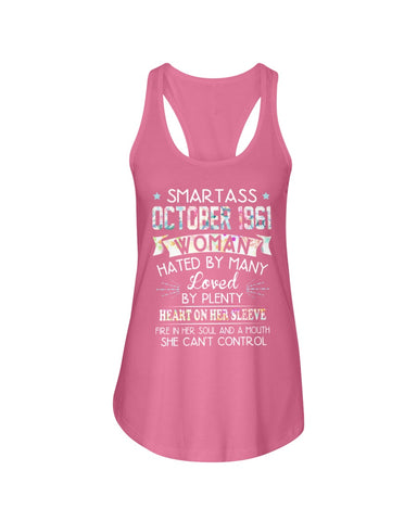 Smartass October 1961 Classic T-Shirt - Ladies Flowy Tank - Youth Tee