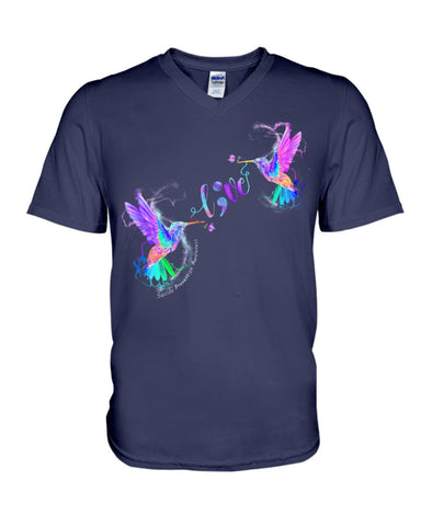 Coloful Couple Of Birds Fall In Love Limited Classic T- Shirt - Guys V-Neck - Unisex Long Sleeve