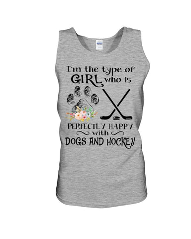 A Big Fan Of Dogs And Hockey Girl Limited Classic T-Shirt - Sweatshirt - Unisex Tank Top