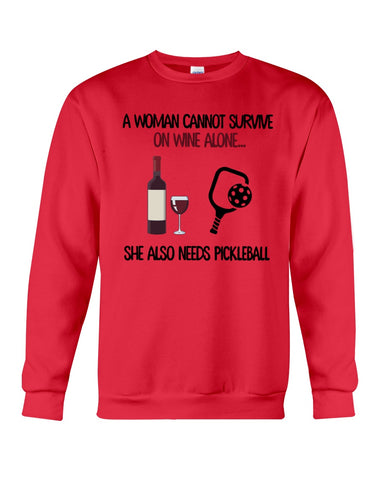 A Woman Need Wine And Pickball Limited Classic T- Shirt - Sweatshirt - Unisex Tank Top