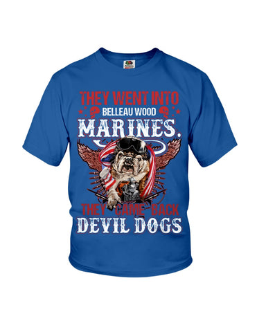 Belleauwood Marines - Devil Dogs T-Shirt - Ladies Flowy Tank - Youth Tee