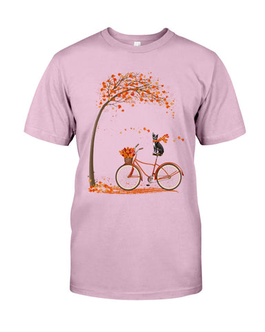 Boston Terrier Dog In Fall Limited Classic T-Shirt - Guys Tee - Unisex Long Sleeve