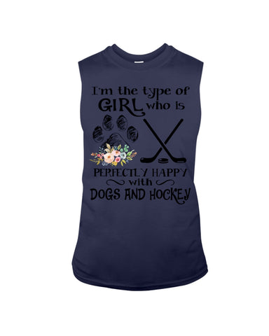 A Big Fan Of Dogs And Hockey Girl Limited Classic T-Shirt - Guys Tee - Unisex Long Sleeve