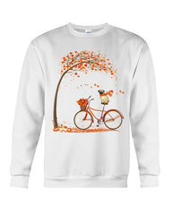 Lovely Pug In Fall T-Shirt - Sweatshirt - Ladies Flowy Tank