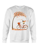 Image of Lovely Pug In Fall T-Shirt - Sweatshirt - Ladies Flowy Tank