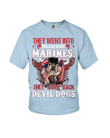 Belleauwood Marines - Devil Dogs T-Shirt - Ladies Flowy Tank - Youth Tee