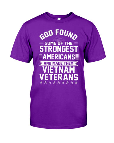 Vietnam Veterans- Strongest Americans Tote Bag - Guys Tee - Basketweave Tote Bag