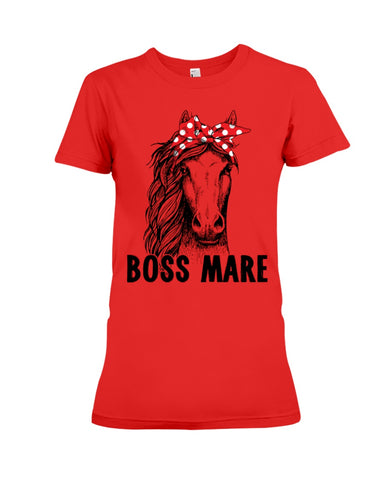 Boss Mare Horse Limited Classic T- Shirt - Youth Tee - Ladies Tee