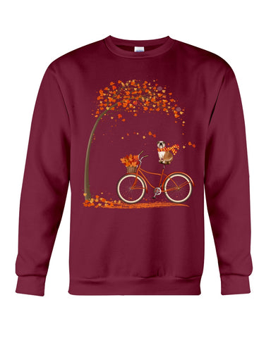 A Cool English Bulldog In Fall Limited Classic T-Shirt - Sweatshirt - Ladies Flowy Tank