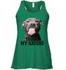 Image of Pit Bull To All My Hater Limited Classic T- Shirt - Ladies Flowy Tank - Sweatshirt