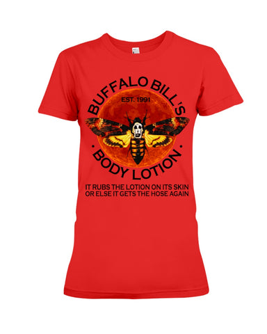 Buffalo Bill's Body Lotion Limited Classic T- Shirt - Youth Tee - Ladies Tee