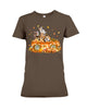 Image of Dogs Reunion On Pumpkin Car T-Shirt - Ladies Tee - Hoodie