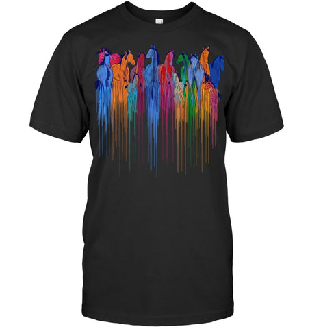 Coloful Horse Limited Classic T_Shirt - Guys Tee - Unisex Long Sleeve