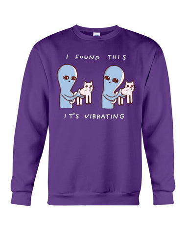 I Found This Is Virbating Cat Tote Bag - Unisex Long Sleeve - Sweatshirt