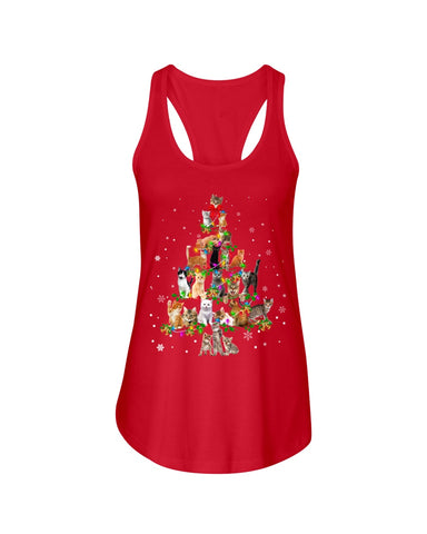 Unique Cat Christmas Tree Limited Classic T-Shirt - Unisex Tank Top - Ladies Flowy Tank