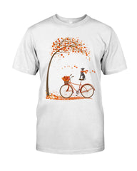 Greyhound Dog In Fall T-Shirt - Guys Tee - Unisex Long Sleeve