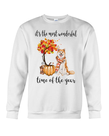 Akita The Most Wonderful Time Of Year T-Shirt - Guys Tee - Sweatshirt