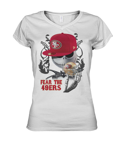 Fear The 49Ers Limited Classic T-Shirt - Ladies Tee - Ladies V-Neck