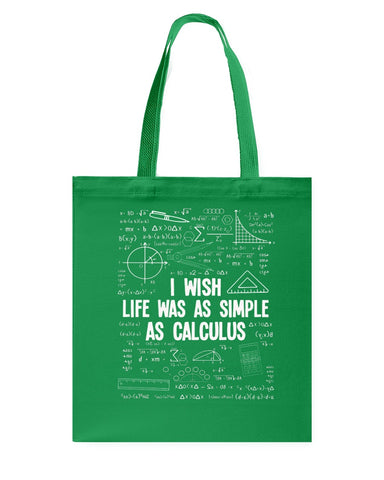 I Wish Life Was As Simple As Calculus Limited Classic T-Shirt - Guys V-Neck - Basketweave Tote Bag