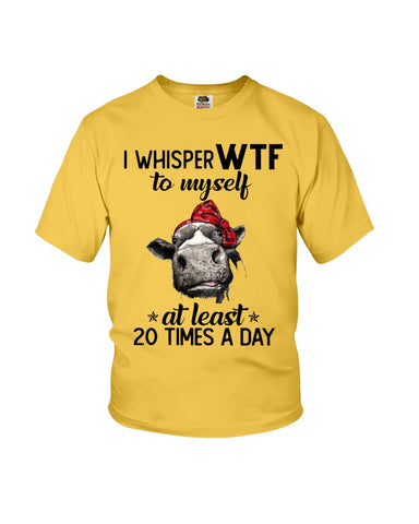 Whisper Wtf Cow Limited Classic T-Shirt - Ladies Flowy Tank - Youth Tee