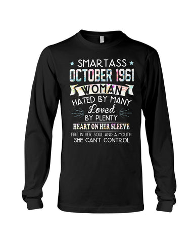 Smartass October 1961 Classic T-Shirt - Guys V-Neck - Unisex Long Sleeve