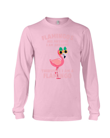 Flamingos Are Awesome Limited Classic T-Shirt - Guys V-Neck - Unisex Long Sleeve