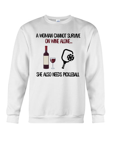 A Woman Need Wine And Pickball Limited Classic T- Shirt - Sweatshirt - Unisex Tank Top