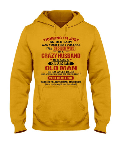 A Wife Of A Grumpy Husband Limited Classic T-Shirt - Hoodie - Guys V-Neck