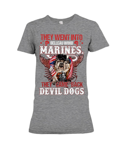 Belleauwood Marines - Devil Dogs T-Shirt - Ladies Tee - Hoodie