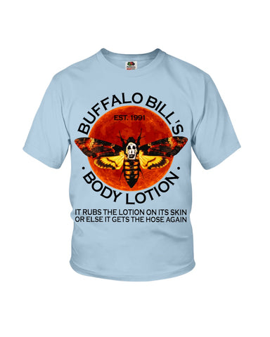 Buffalo Bill's Body Lotion Limited Classic T- Shirt - Youth Tee - Ladies Tee