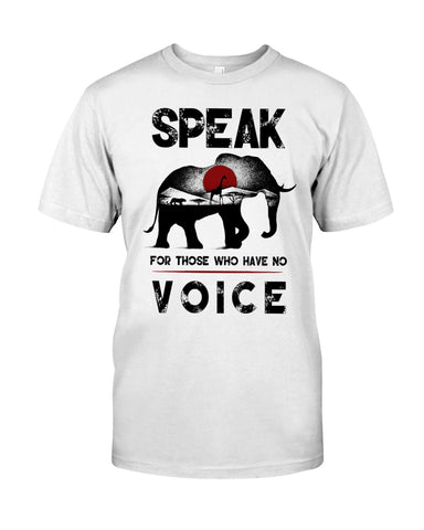 Elephant Speakfor Those Who Have No Voice T-Shirt - Guys Tee - Basketweave Tote Bag