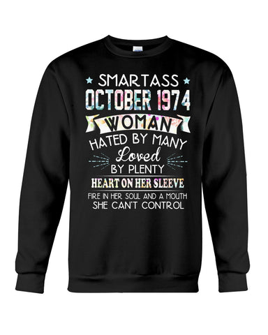 Smartass October 1974 Classic T-Shirt - Sweatshirt - Unisex Tank Top