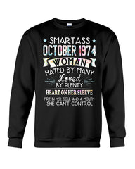 Smartass October 1974 Classic T-Shirt - Sweatshirt - Unisex Tank Top