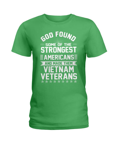 Vietnam Veterans- Strongest Americans Tote Bag - Ladies Tee - Guys V-Neck