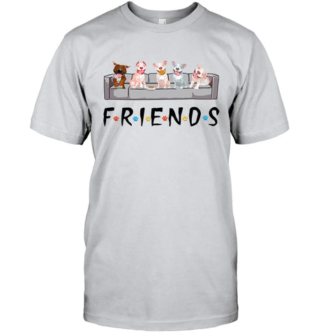 Pit Bull Friends T-Shirt - Guys Tee - Ladies V-Neck