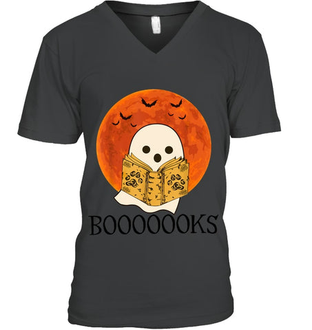 Boo Loves Booooooks T-Shirt - Unisex Tank Top - Guys V-Neck