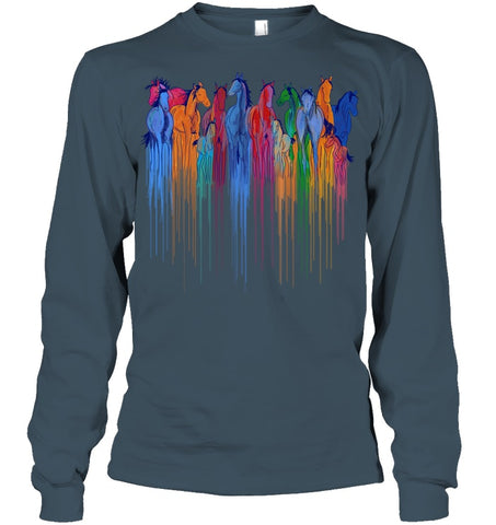 Coloful Horse Limited Classic T_Shirt - Guys Tee - Unisex Long Sleeve